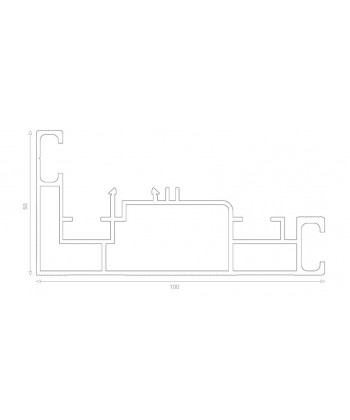 Profil aluminiowy anodowany LEDORAMA 100x50 - obrazek 2